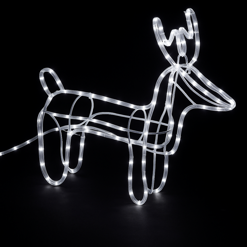 Dekoracja Świąteczna LED – Renifery z Sankami