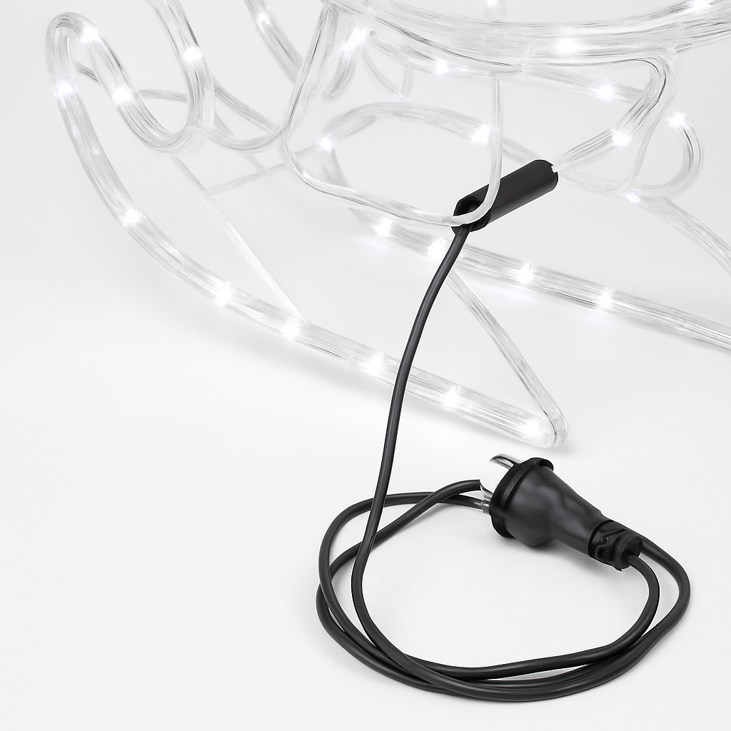 Dekoracja Świąteczna LED – Renifery z Sankami
